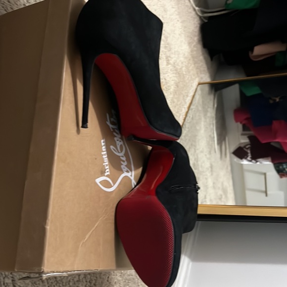 100MM Black Suede Bellissima Booties - Picture 2 of 6